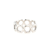 Load image into Gallery viewer, 14k White Gold Hexagon Negative Space Ring (I7375)
