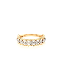Load image into Gallery viewer, 14k Yellow Gold Diamond Pod Negative Space Ring (I7563)
