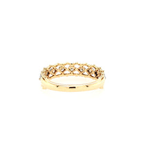 Load image into Gallery viewer, 14k Yellow Gold Diamond Pod Negative Space Ring (I7563)
