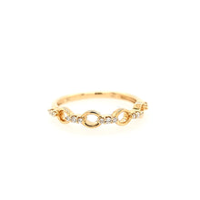 Load image into Gallery viewer, 14k Yellow Gold Diamond Link Ring (I6457)
