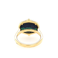 Load image into Gallery viewer, 18k Yellow Gold Azurite Malachite Cabochon Ring (I7888)
