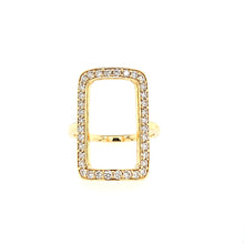 Load image into Gallery viewer, 18k Yellow Gold Elongated Rectangle Ring (I7692)
