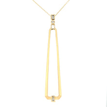 Load image into Gallery viewer, 18k Yellow Gold Satin Elongated Structure Necklace (I7693)
