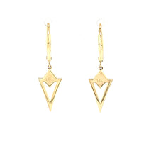 Load image into Gallery viewer, 14k Yellow Gold Mother of Pearl Arrow Earrings (I7696)
