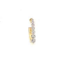 Load image into Gallery viewer, 14k Yellow Gold Bezel Diamond Hoop Earrings (I6995)
