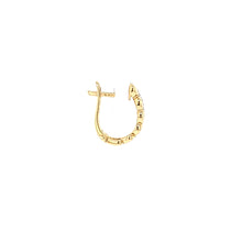 Load image into Gallery viewer, 14k Yellow Gold Diamond Double Row Hoop Earrings (I5529)
