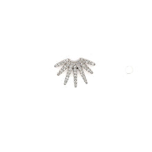 Load image into Gallery viewer, 14k White Gold Diamond Fan Earrings (I6454)
