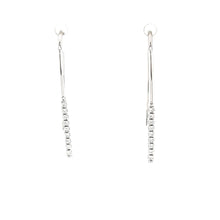 Load image into Gallery viewer, White Gold Diamond Bar Wire Earrings (I7591)
