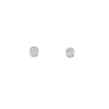 Load image into Gallery viewer, 14k White Gold Pave Diamond Stud Earrings (I6526)
