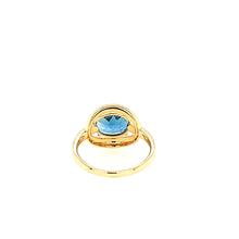 Load image into Gallery viewer, Yellow Gold 3.12ct London Blue Topaz &amp; Diamond Ring (I7720)
