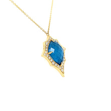 Load image into Gallery viewer, Yellow Gold Apatite &amp; Diamond Necklace (I7733)
