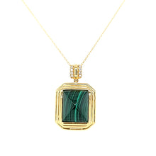 Load image into Gallery viewer, 18k Yellow Gold Malachite Necklace (I7725)
