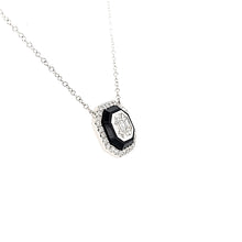 Load image into Gallery viewer, White Gold Black Onyx &amp; Diamond Necklace (I7735)
