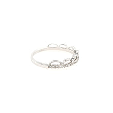 Load image into Gallery viewer, White Gold Diamond Detail Stacker Ring (I4090)
