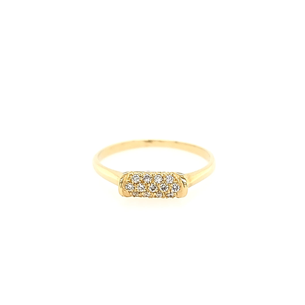 Yellow Gold Diamond Saddle Ring (I7262)