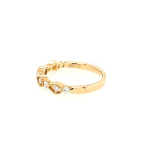 Load image into Gallery viewer, Yellow Gold Diamond Textured Pod Ring (I3905)
