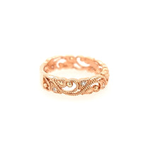 Load image into Gallery viewer, Rose Gold Diamond Filigree Ring (I7006)
