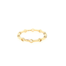 Load image into Gallery viewer, Yellow Gold Diamond Link Ring (I6451)

