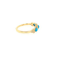 Load image into Gallery viewer, Yellow Gold Turquoise &amp; Diamond Ring (I7705)
