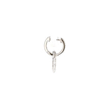 Load image into Gallery viewer, White Gold Diamond Bezel Hoop Earrings (I6517)
