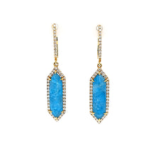 Load image into Gallery viewer, Yellow Gold Apatite Dangle Earrings (I7736)
