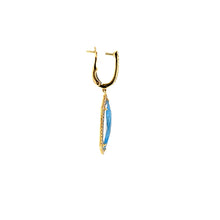 Load image into Gallery viewer, Yellow Gold Apatite Dangle Earrings (I7736)
