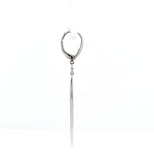 Load image into Gallery viewer, 14k White Gold Diamond Long Marquise Drop Earrings (I7740)
