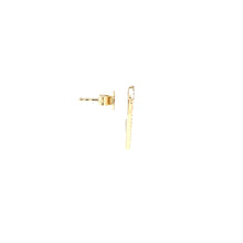 Load image into Gallery viewer, Yellow Gold Diamond Triangle Earrings (I7714)
