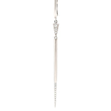 Load image into Gallery viewer, White Gold Satin Diamond Drop Earrings (I7743)
