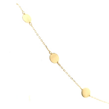 Load image into Gallery viewer, 14k Yellow Gold Disc Station Necklace (I7771)
