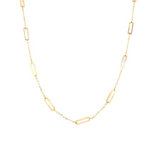 Load image into Gallery viewer, 14k Yellow Gold Mother of Pearl Station Necklace (I7769)
