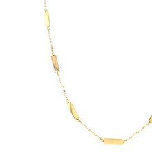 Load image into Gallery viewer, 14k Yellow Gold Rectangle Station Necklace (I7770)
