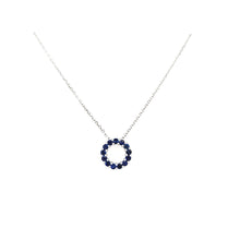 Load image into Gallery viewer, 14k White Gold Diamond Circle Pendant (I910)
