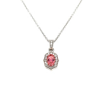 Load image into Gallery viewer, 14k White Gold Pink Tourmaline Necklace (I3901)
