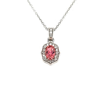 Load image into Gallery viewer, 14k White Gold Pink Tourmaline Necklace (I3901)
