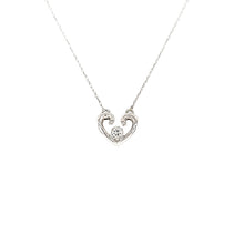 Load image into Gallery viewer, White Gold Open Heart Diamond Necklace (I2828)
