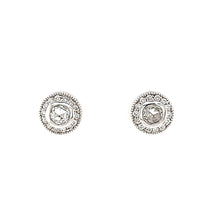Load image into Gallery viewer, White Gold Rose Cut Diamond Stud Earrings (I1302)
