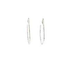 Load image into Gallery viewer, White Gold Inside Out Oval Diamond Hoops (I1305)
