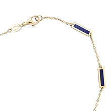 Load image into Gallery viewer, 14k Yellow Gold Rectangle Lapis Bracelet (I7778)
