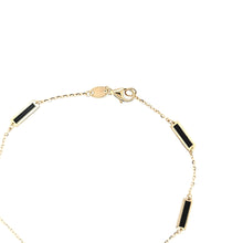 Load image into Gallery viewer, 14k Yellow Gold Onyx Rectangle Bracelet (I7779)
