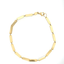 Load image into Gallery viewer, 14k Yellow Gold Rectangle Link Bracelet (I7780)
