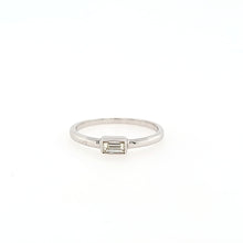 Load image into Gallery viewer, White Gold Baguette Diamond Stacker Ring (I1146)
