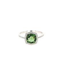 Load image into Gallery viewer, White Gold Green Tourmaline Ring (I1344)
