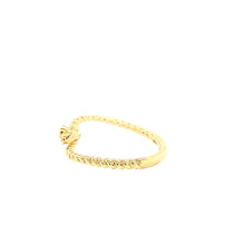 Load image into Gallery viewer, Yellow Gold Rope Bezel Diamond Ring (I3064)
