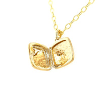 Load image into Gallery viewer, Yellow Gold Satin Finish Locket Necklace (I7815)
