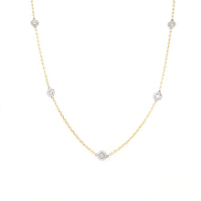 Load image into Gallery viewer, 14k Two Tone Diamond Bezel 24&quot; Necklace (I7818)
