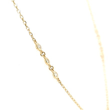 Load image into Gallery viewer, 14k Yellow Gold Triple Diamond Bezel Station Necklace (I7817)
