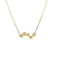 Load image into Gallery viewer, Yellow Gold Scattered Shape Diamond Necklace (I7831)
