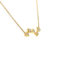 Load image into Gallery viewer, Yellow Gold Scattered Shape Diamond Necklace (I7831)
