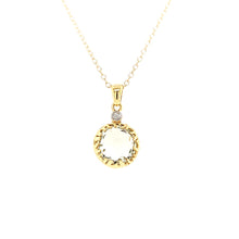 Load image into Gallery viewer, 14k Yellow Gold Green Amethyst Drip Necklace (I7791)
